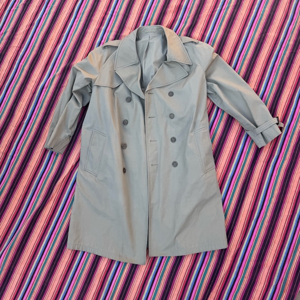 Vtg London Fog Trenchcoat Maincoats Long Men's 40  Beige- no liner